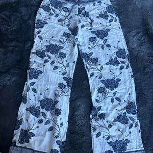 Victoria's Secret Navy and White Floral Pants